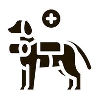 Rettungshund Symbol Vektor Symbol Illustration