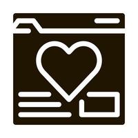 Kreatur-Dating-Site-Symbol-Vektor-Glyphen-Illustration vektor