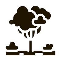 Dschungel-Wald-Baum-Symbol-Vektor-Glyphen-Illustration vektor