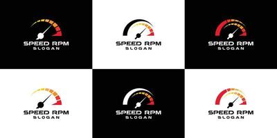 Tachometer-RPM-Logo-Sammlung vektor