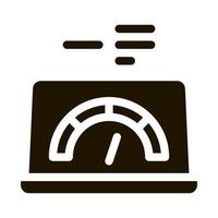 High-Speed-Load-Website-Symbol Vektor-Glyphen-Illustration vektor