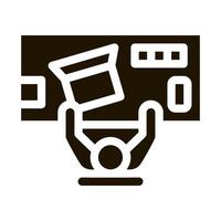 Büro-Arbeitsplatz-Symbol-Vektor-Glyphen-Illustration vektor