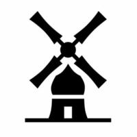 Turbine Windmühle Symbol Vektor Illustration. Aktienvektor.