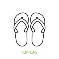 Flip flops översikt ikon vektor