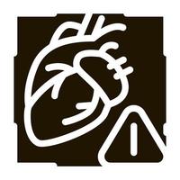 hjärta forskning ikon vektor glyf illustration