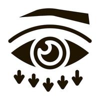 Augenlid plastische Chirurgie Symbol Vektor Glyph Illustration