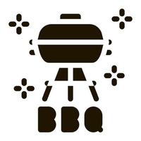 bbq-ausrüstung symbol vektor glyph illustration