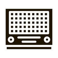 Vintage-Radio-Symbol-Vektor-Glyphen-Illustration vektor