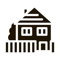 Haus-Immobilien-Symbol-Vektor-Glyphen-Illustration vektor