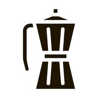 pott för kokande kaffe ikon vektor glyf illustration
