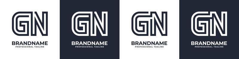 brev gn eller ng global teknologi monogram logotyp, lämplig för några företag med gn eller ng initialer. vektor