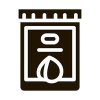 Nuss-Butter-Glas-Symbol Vektor-Glyphen-Illustration vektor