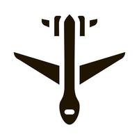 Drohnen-Flugzeug-Symbol-Vektor-Glyphen-Illustration vektor