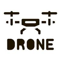Drohne fliegen Spielzeugmaschine Symbol Vektor-Glyphen-Illustration vektor
