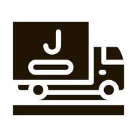 Saft liefert LKW-Symbol Vektor-Glyphen-Illustration vektor