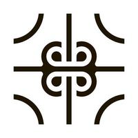 Straßengabel-Symbol Vektor-Glyphen-Illustration vektor