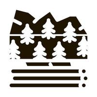 Holzfällerwald-Symbol Vektor-Glyphen-Illustration vektor