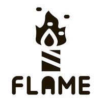 Feuerwerk Flamme Symbol Vektor-Glyphe-Illustration vektor