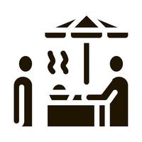 Street Food Cooking Symbol Vektor-Glyphen-Illustration vektor