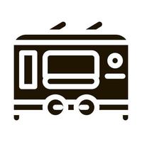 Fast-Food-Trailer-Symbol-Vektor-Glyphen-Illustration vektor