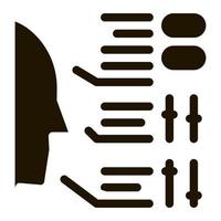 menschliche Merkmale Symbol Vektor-Glyphen-Illustration vektor