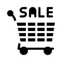 Shop-Verkauf-Warenkorb-Symbol Vektor-Glyphen-Illustration vektor