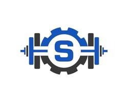 anfangsbuchstabe s gym fitness logo designvorlage vektor