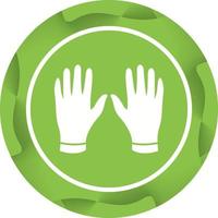 Einzigartiges Glyphen-Vektorsymbol für Handschuhe vektor