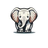 elefant logotyp djur- karaktär logotyp maskot vektor tecknad serie illustration