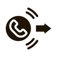 Outgoing Call Service Symbol Vektor-Glyphen-Illustration vektor