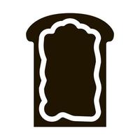 Toast mit Mayonnaise-Symbol Vektor-Glyphen-Illustration vektor