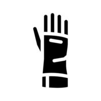 Fahrerhandschuh-Symbol Vektor-Glyphen-Illustration vektor