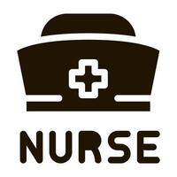 Krankenschwester Hut Symbol Vektor-Glyphe-Illustration vektor