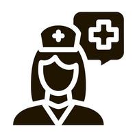 medizinische Krankenschwester Symbol Vektor-Glyphen-Illustration vektor