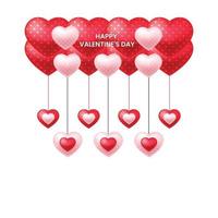 valentine hjärtan ballong vektor bakgrund begrepp design.