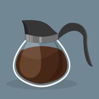 Kaffeekanne mit Kaffee gefüllt vektor