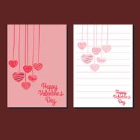 Valentin dag brevpapper kort vektor