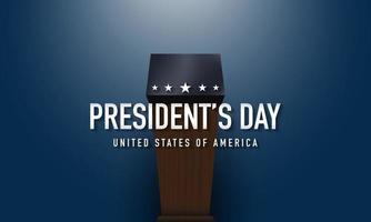 Hintergrunddesign zum Tag des Präsidenten. vektor