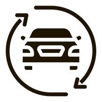 Autotausch-Symbol Vektor-Glyphen-Illustration vektor