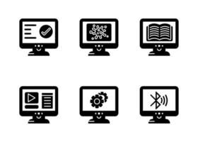 einzigartiges Vektor-Glyphen-Icon-Set vektor