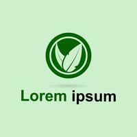 blad naturligtvis kreativ företag logotyp. eco och bio naturlig organisk logotyp begrepp ikon. design lämplig för natur tecken, hälsa vård, för spa, organisk mat eller alternativ medicin Centrum. eps 10 vektor