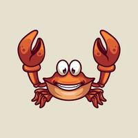 smiley krabba maskot vektor illustration