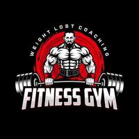 Bodybuilding-Emblem und Fitnessstudio-Logo-Design-Vektorvorlage vektor