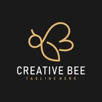 Anfangsbuchstabe b Bienen-Logo-Design. Biene-Logo-Vorlage. vektor