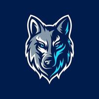 wilder wolf e sportmaskottchen logo design vektorillustration vektor