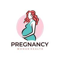 Schwangerschaft schwangere Frau mütterliche Logo-Vektor-Symbol-Illustration vektor