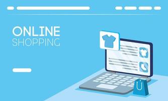 online shopping och e-handelsbanner vektor