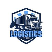 LKW-Logo-Vorlage, perfektes Logo für Unternehmen im Zusammenhang mit der Automobilindustrie vektor