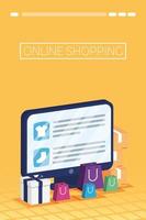 Online-Shopping und E-Commerce-Banner vektor