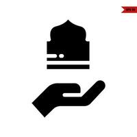 Ilutration des Moschee-Glyphen-Symbols vektor